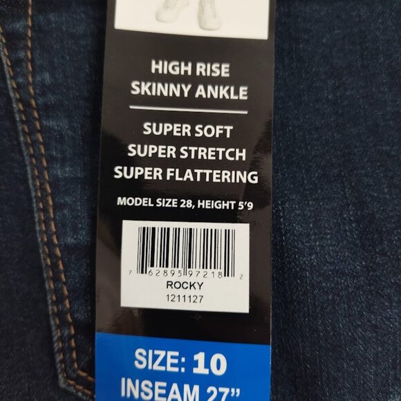 Jessica Simpson High Rise Skinny Ankle Jeans Women's Size 10 Blue - Picture 4 of 5